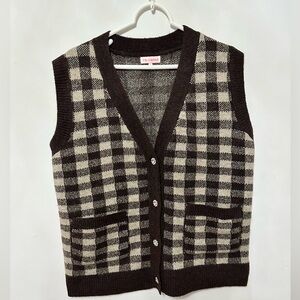 RENAMED y2k  gingham Plaid sleeveless Vest